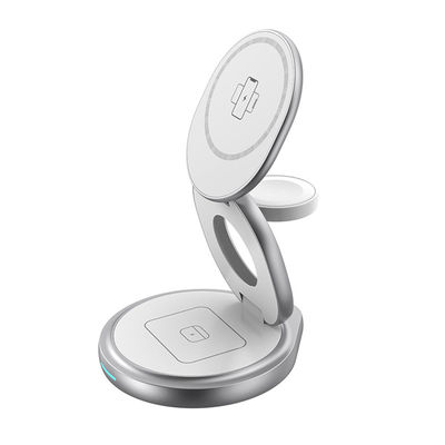 Goede prijs 3 in 1 metalen draadloze oplader 15W Iphone Iwatch Airpod oplader online