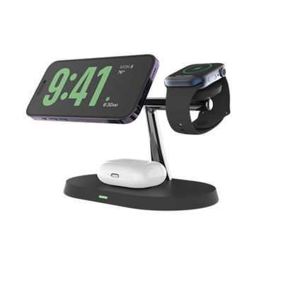 Goede prijs T268D Fast Metal draadloos opladen Steady Current Magnetische Apple 3 In One Charging Stand online