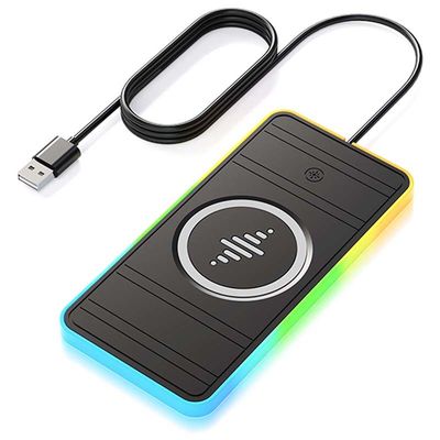 Goede prijs Apple Compatible Zwart Draadloos Autoplaadpad Charge Slip-proof Pad Met RGB Kleurrijk Licht online