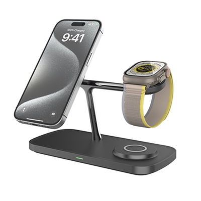 Goede prijs Zinklegeringsmateriaal exclusief gepatenteerd QI gecertificeerd draadloos oplader voor Iphone oortelefoon IWatch Fast Phone oplader online
