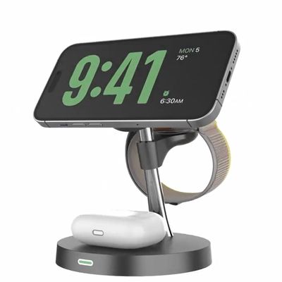 Goede prijs Fabriek Nieuw Oem 3 in 1 Draadloos Charger Stand Magnetisch Opvouwbaar Draadloos Laadstation voor iPhone 17 16 15 14 13 Pro Max Apple Watch 8 9 Charger Online