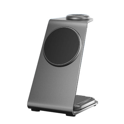 Goede prijs Snel draadloos opladen Aluminium legering oplader voor iPhone Samsung Smartphones Oordopjes & iWatch online