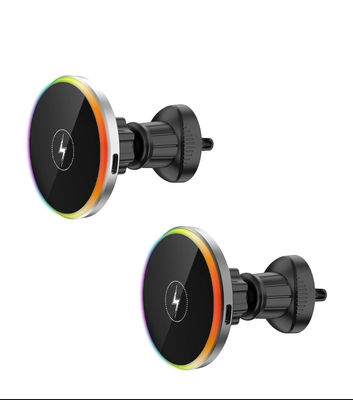 Goede prijs Gebruikersvriendelijke magnetische draadloze laadmachine voor Qi-smartphones in zilver/grijs online