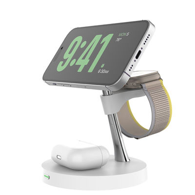 Goede prijs T269D 4 in 1 snel magnetisch draadloos oplaadstation voor iPhone16/15/13/14 Stand voor apple samsung horloges online