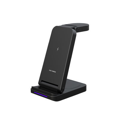 Goede prijs 3 in 1 reizen Draadloos oplader zwart en wit voor het opladen van telefoon iwatch oortelefoon ABS metalen siliconen online