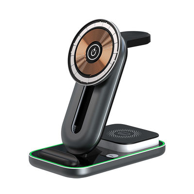 ABS PC draadloze telefoonhouder 4 in 1 Magnetische draadloze oplader voor telefoon