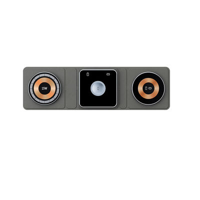 Goede prijs 3 in 1 Magnetisch opvouwbaar draadloos opladen Gepersonaliseerd logo 9V Dual draadloos telefoonoplader online