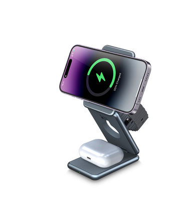 Aluminium legering vouwbaar draadloos opladen 5V 2A Qi draadloos opladen Voor Iphone
