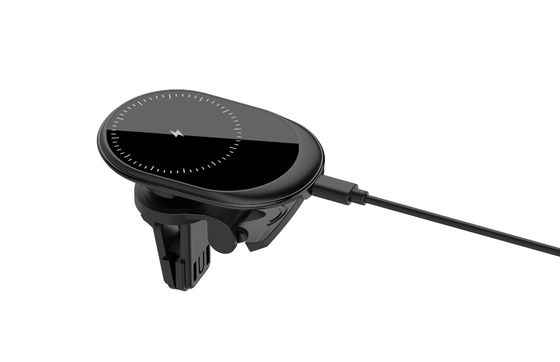 Zwarte Mini 15W snelle magnetische oplader Autoverzekering draadloos oplader