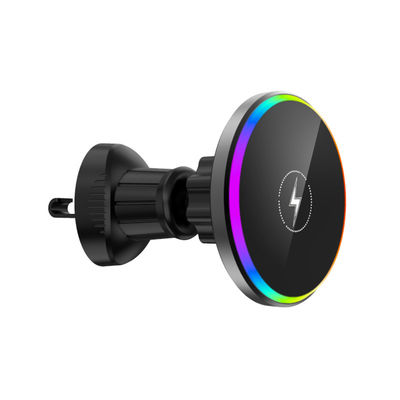 Goede prijs Zilveren 10w snelle auto telefoon oplader telefoonhouder met licht lage temperatuur flitser online