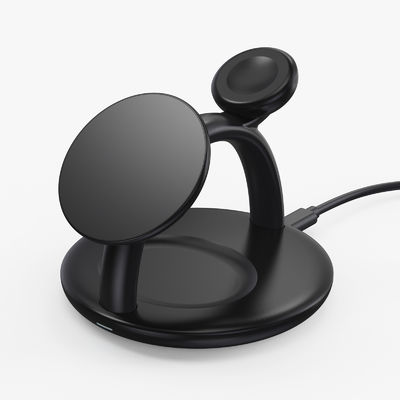 Draagbare drievoudige oplaadstation - 15W magnetisch snel opladen voor telefoon, horloge en koptelefoon, gecertificeerde kwaliteit, ruimte