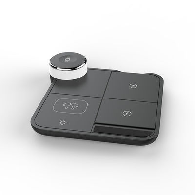 Goede prijs 4 in 1 opvouwbare draadloze oplader: Qi-standaard, telefoon/horloge/headset opladen, kleurrijke lichten online
