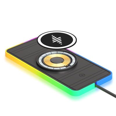 Goede prijs 15W Car Wireless Charging Pad RGB LED Qi Apple Samsung Earbuds Niet-slip telefoonoplader iPhone 17/16/15, Samsung S25 online