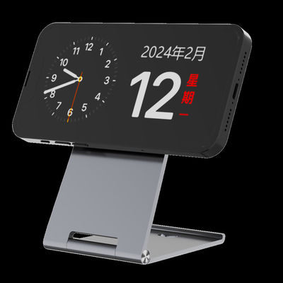 Goede prijs Aluminium legering Qi 2 metalen draadloze oplader met USB C-interface en dempend vouwontwerp online