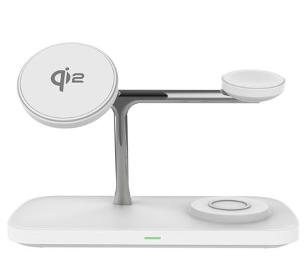 15W Qi 2 5 In 1 Magnetisch draadloos oplader met LED-indicator Voor Apple Samsung horloges Oordopjes En Qi-aangedreven apparaten