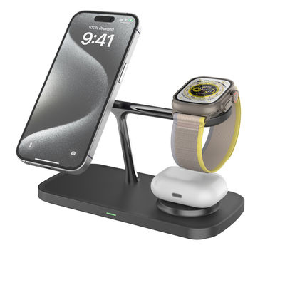 Goede prijs 15W Qi 2 All in 1 draadloos oplaadstation Wit/Zwart ABS Zink legering oplader voor Apple Samsung horloges online