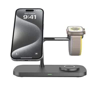Goede prijs All in 1 Qi 2 Zink Alloy Wireless Charger met 15W Power LED Indicator voor Smartphones Oordopjes Horloges online