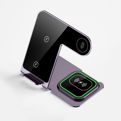 Goede prijs 15W draadloos oplaadstation van aluminiumlegering voor iPhone Samsung Qi-telefoons - zilver/zwart/blauw/grijs online