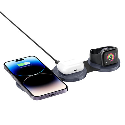 Goede prijs 3-vouw draadloos oplaadpad 15W Fast Charging voor Apple met aanpasbaar logo online