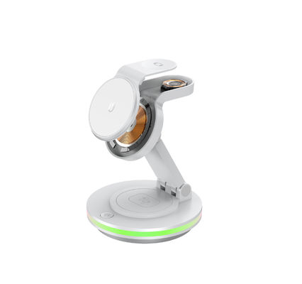 Goede prijs 4-in-1 opvouwbare draadloze oplader voor magnetische telefoon en koptelefoon online