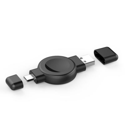X512 Samsung / Apple Watch draadloos oplader met dubbele interface USB / TYPE-C ABS + PC Watch s oplader