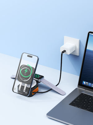 Goede prijs 15W CYJ-10 Desktop Draagbare Draadloze Sneloplader Magetische oplader met indicator licht Intelligente oplader online