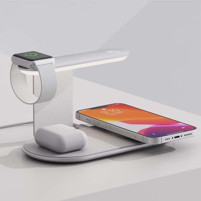 V2206 Standtype draadloos oplader 15W 3 In 1 Fast Charger Support Iwatch Aluminium alloy Fast Charger