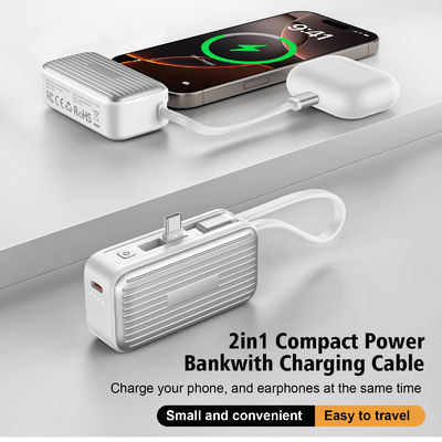 2025 Timess Nieuwe Efficiënte 4800mah Mobiele telefoon Power Bank Mini Power Bank Met Dual Type-C Interface Charging Bank