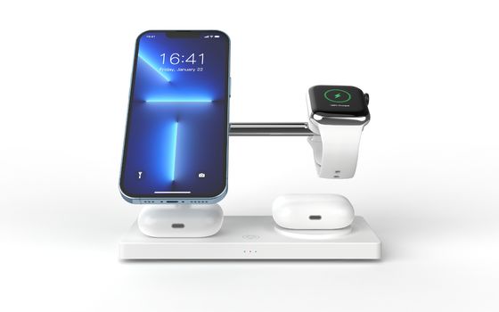 Goede prijs T218 Apple Wireless Charger For Iphone ABS+Zine Alloy Black Wireless Charger online