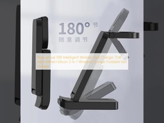 Nieuwe aankomst S90 Intelligent Wireless Fast Charger 15W ABS+Metal+Silicon 3-in-1 Wireless Charger Opvouwbaar snellader