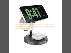 2025 Mobiele telefoon Standlader 3 In 1 multifunctionele lader ABS+Zine Alloy Qi2 Charger 15W/10W Ondersteuning iPhone-plug chager