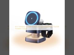 4-in-1 Draadloze Oplader met Nachtlampje 15W/10W/7.5W/5W Opvouwbare Oplader